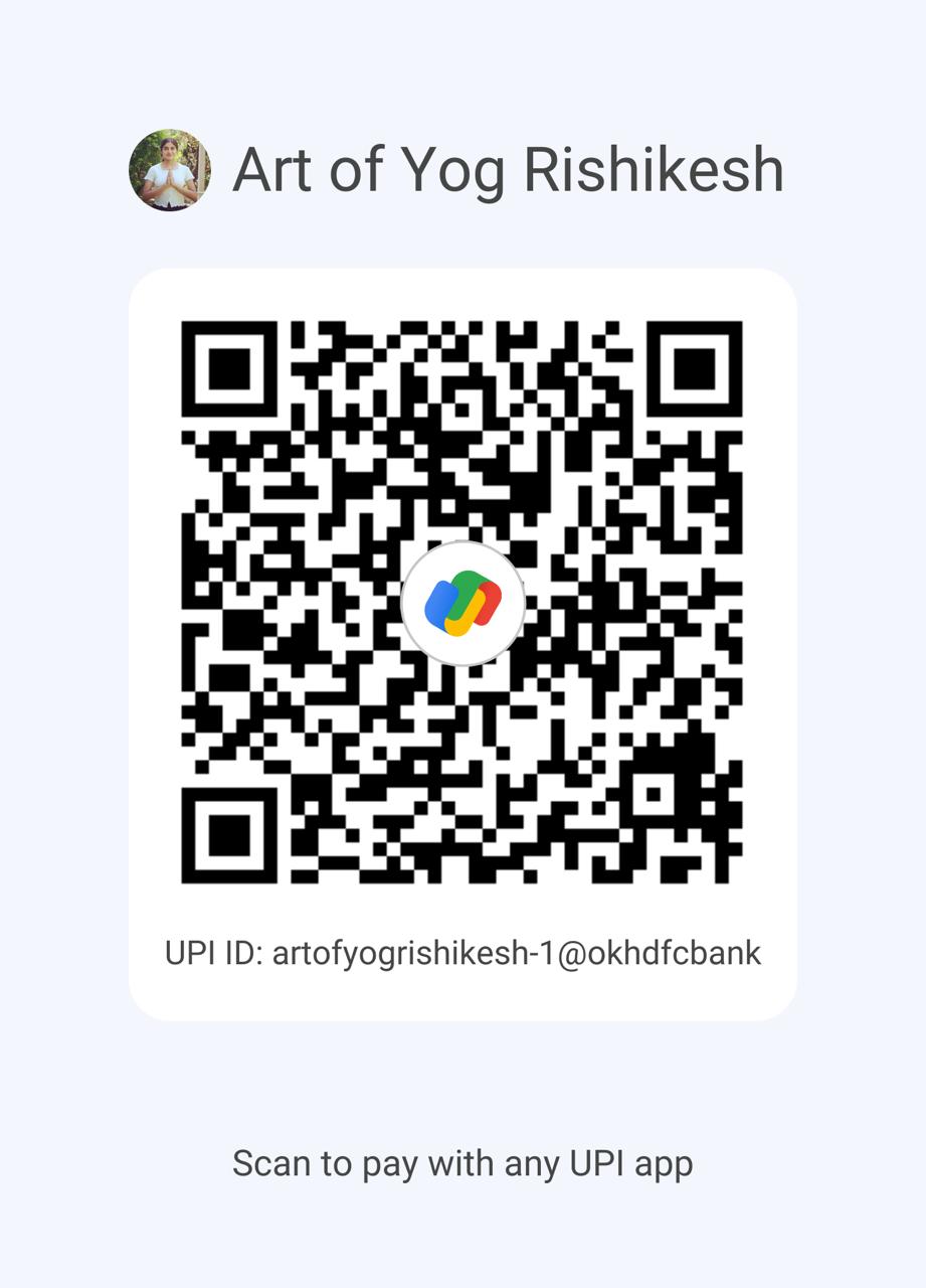 Art of Yog QR code for online payment