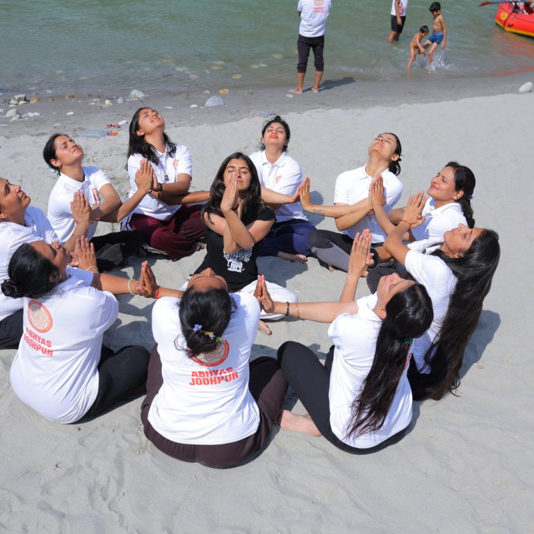 Art of Yog Group Yoga at Ganga Ghat, Rishikesh