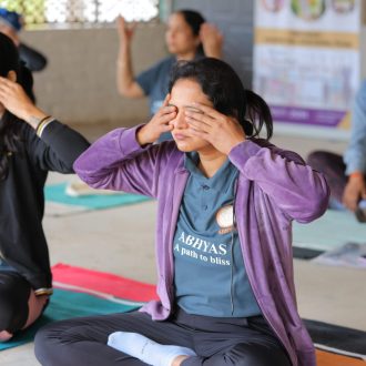 Sound healing session at Art of Yog studio